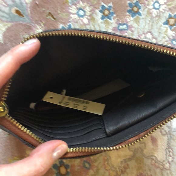 Leather Pouch Clutch: Colorblock Snake Embossed - Picture 5 of 5